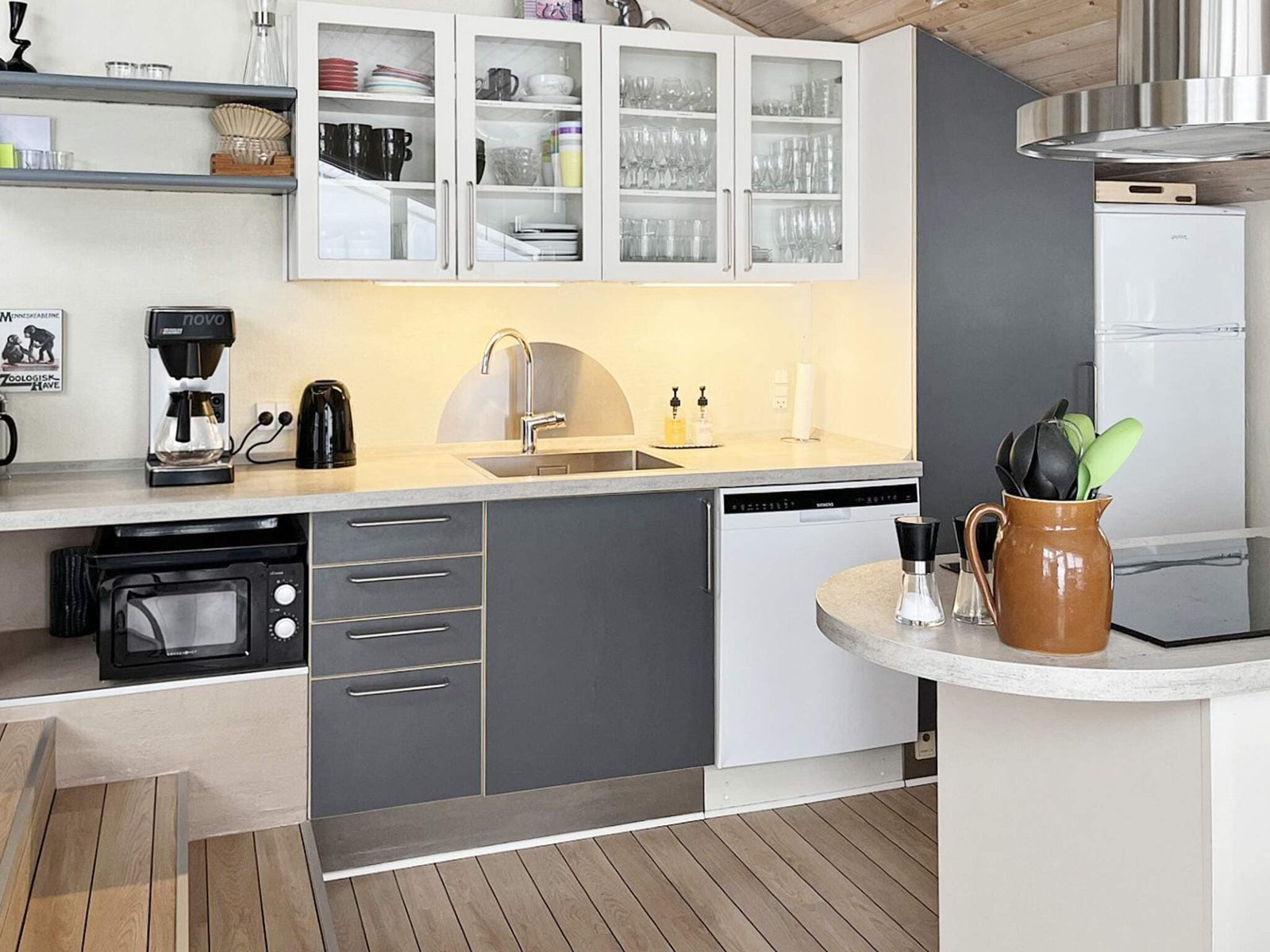 Coffee machine, microwave and refrigerator
